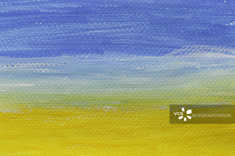 一个抽象的彩色水彩渐变填充背景与水彩污渍的特写。图片素材