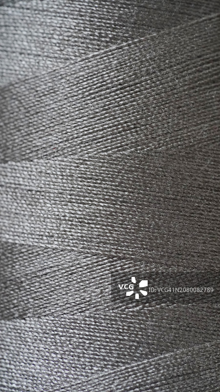 银色细绳线轴特写图片素材