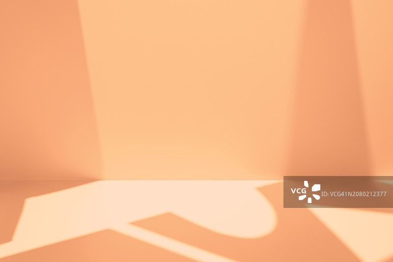 极简主义粉色3D房间背景，自然阴影图片素材