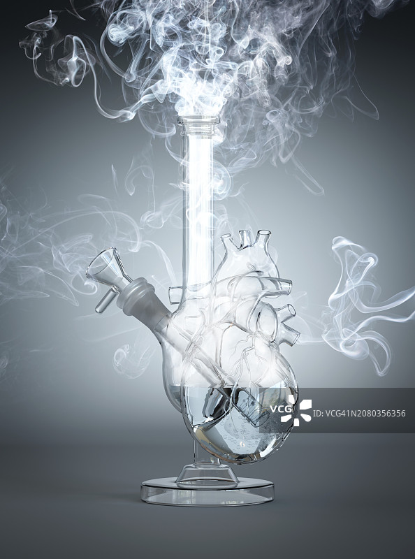 吸烟与心脏疾病概念插画图片素材