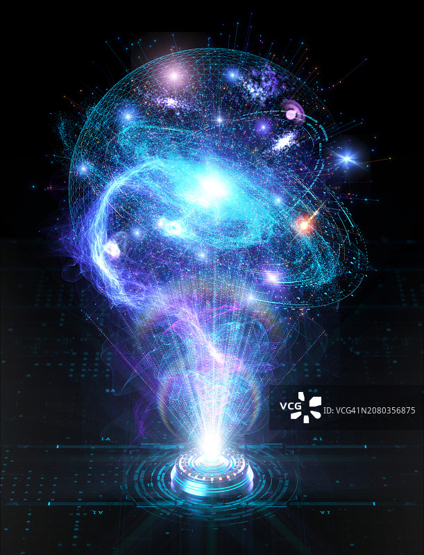 全息宇宙概念插画图片素材