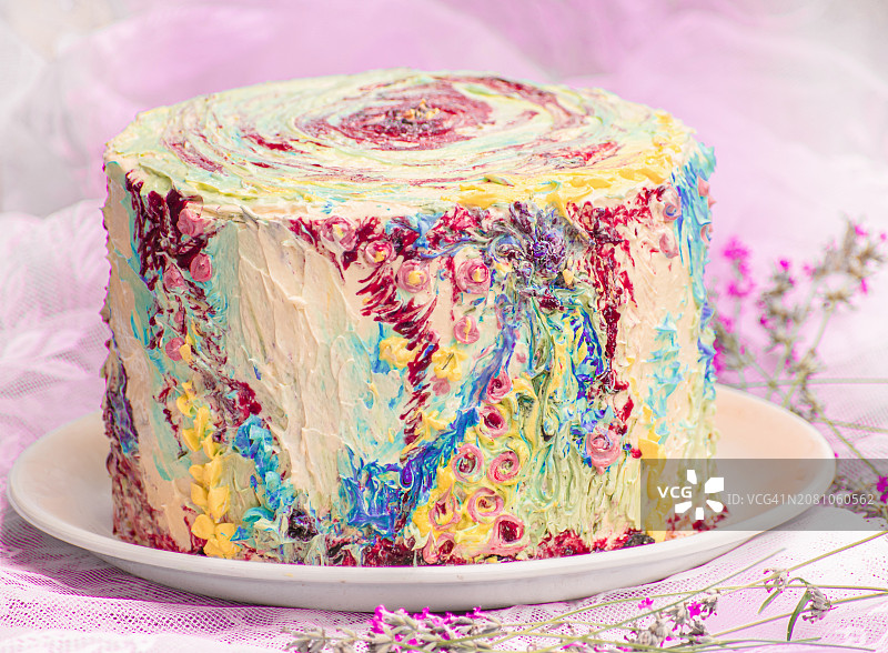 夏季涂鸦蛋糕图片素材