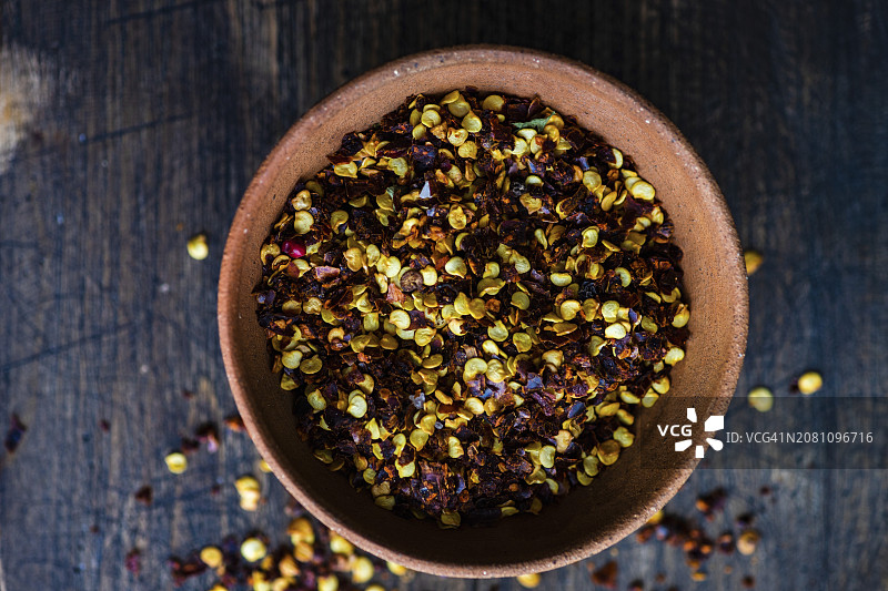 有机胡椒香料，质朴背景图片素材