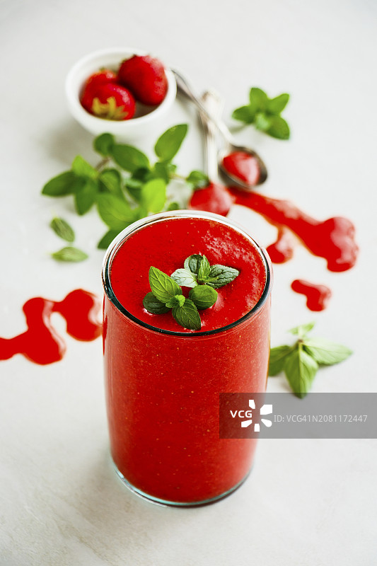 草莓奶昔图片素材