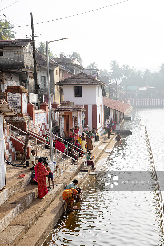 果卡纳的科蒂提尔塔神庙和圣池，印度图片素材