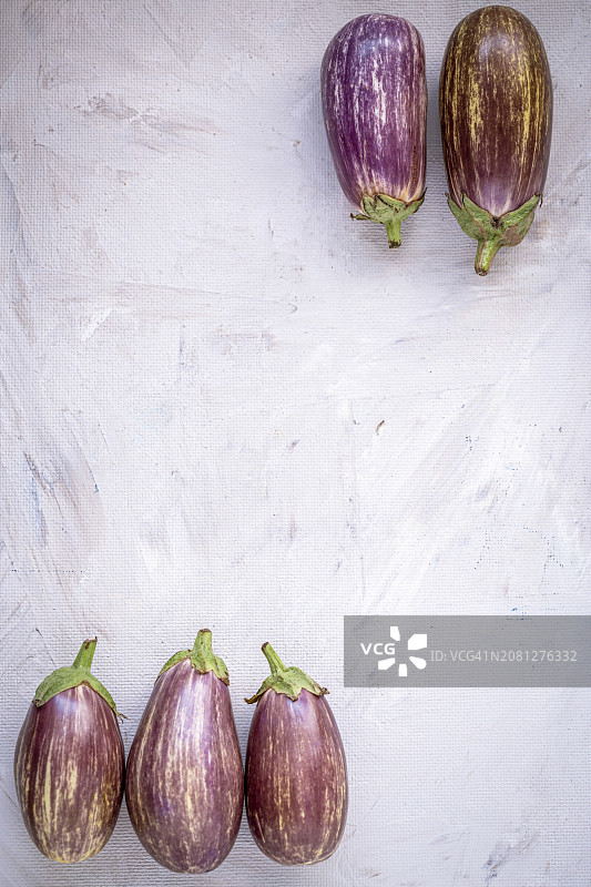 五个茄子图片素材