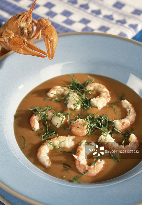 鲜虾浓汤图片素材