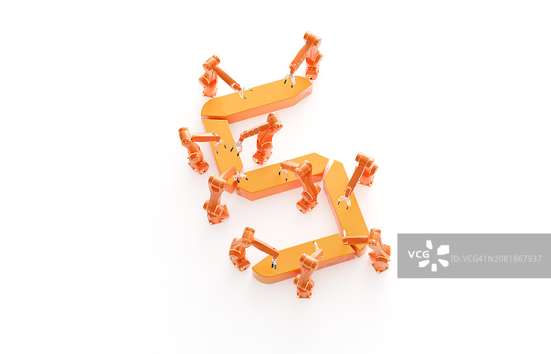 机器人制作字母S图片素材