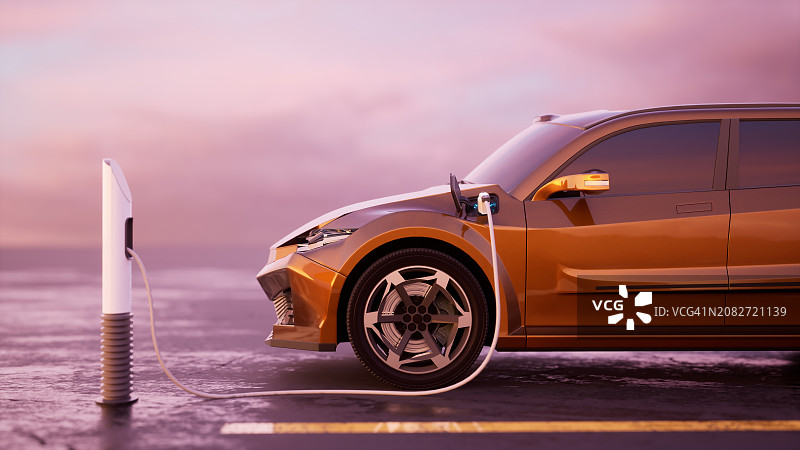 电动汽车充电图片素材