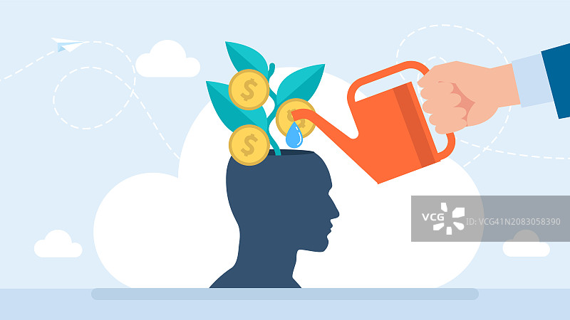 商人财富增长理念图片素材