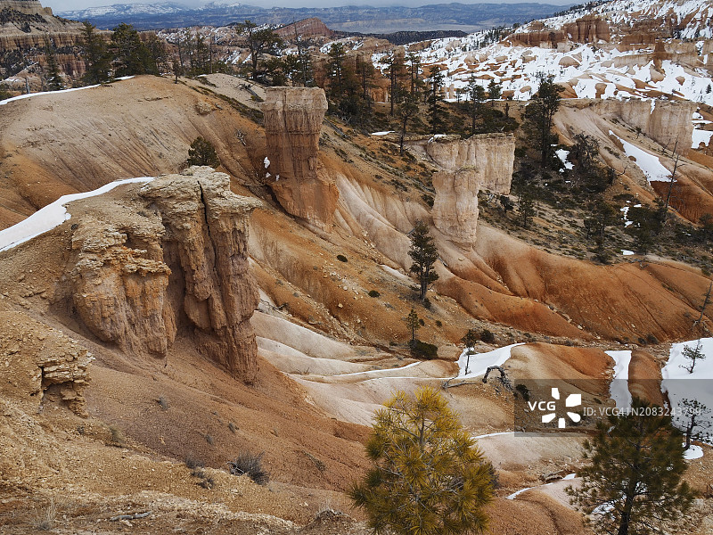 犹他州布莱斯峡谷国家公园边缘小径景观图片素材
