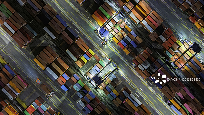 码头集装箱码头航拍图片素材