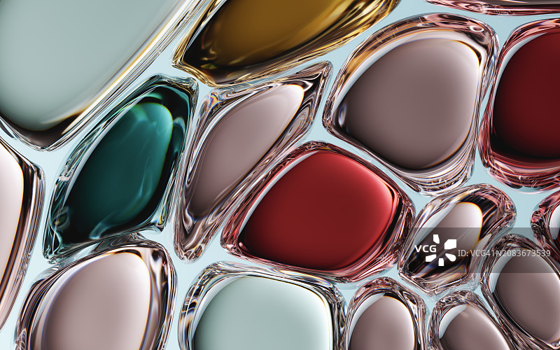 彩色背景3D抽象图形渲染图片素材