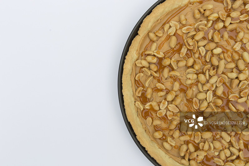 花生酱焦糖奶油馅饼（局部）图片素材