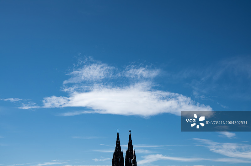 科隆大教堂上方的云朵图片素材