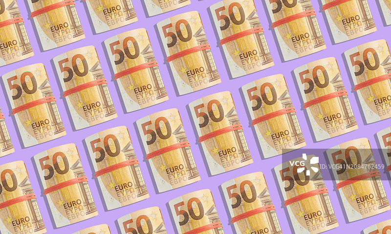 欧盟纸币的抽象图案图片素材