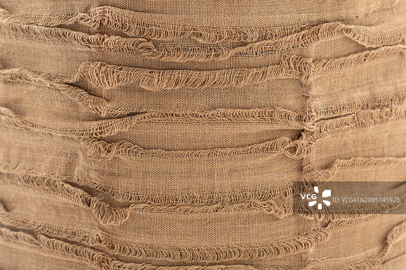 有机粗麻布背景：环保艺术设计编织黄麻纹理图片素材