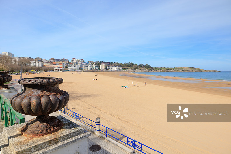 桑坦德的皮基奥公园花园图片素材