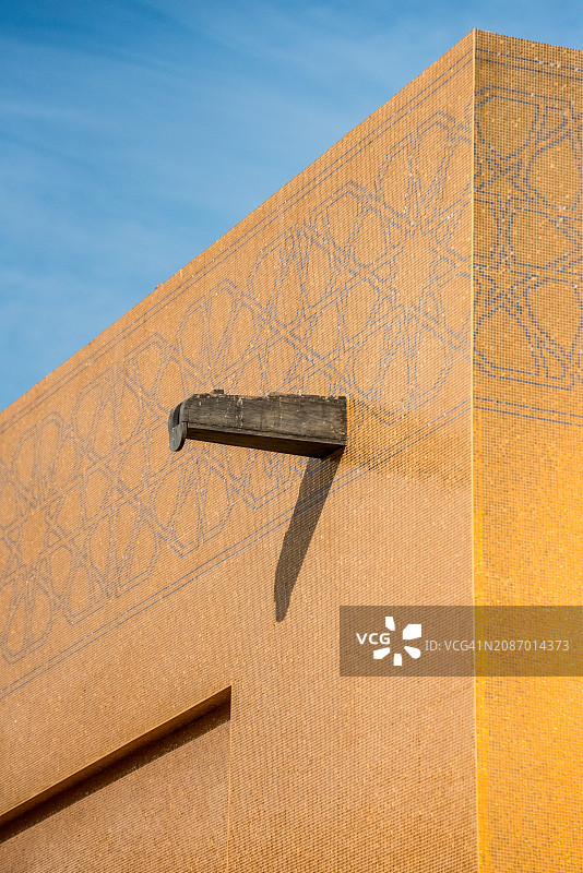 卡塔拉金色清真寺木制排水沟图片素材