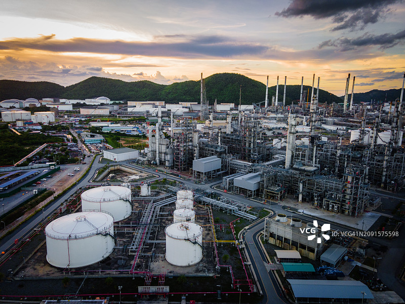 炼油厂，发电厂图片素材