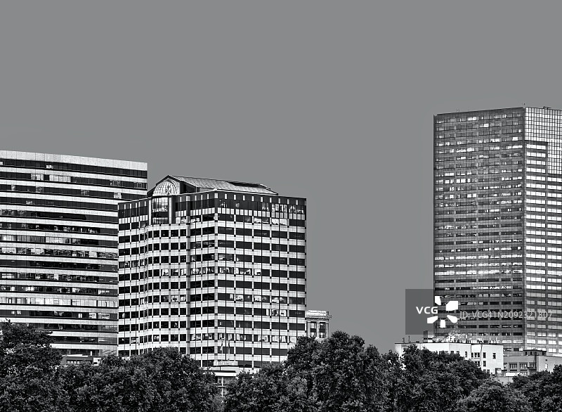 波特兰夜景天际线图片素材