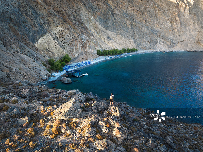 在克里特岛南部远足图片素材