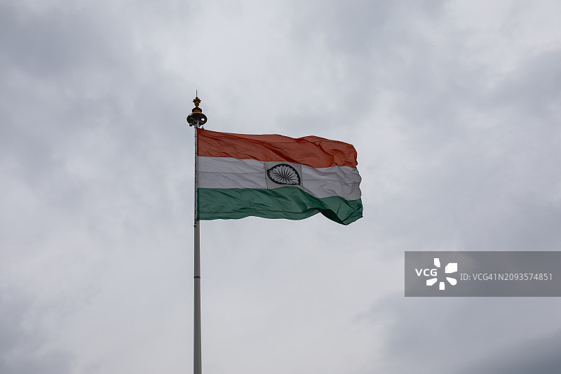 西姆拉的大型印度旗杆图片素材