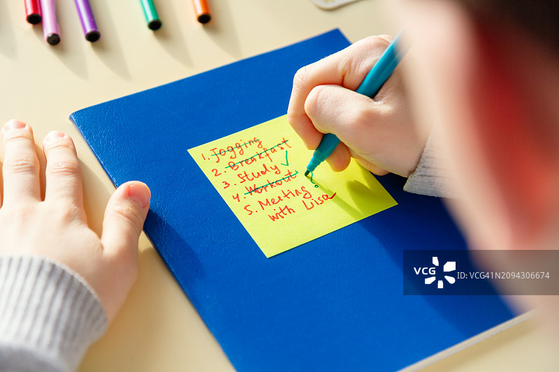 儿童规划日程便签图片素材