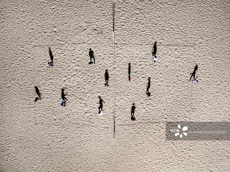 航拍：越南海滩排球图片素材