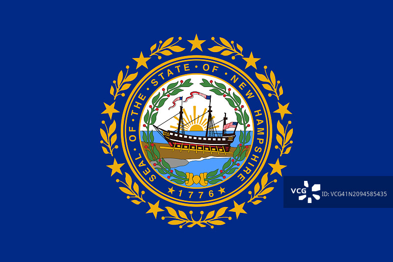 新罕布什尔州州旗图片素材