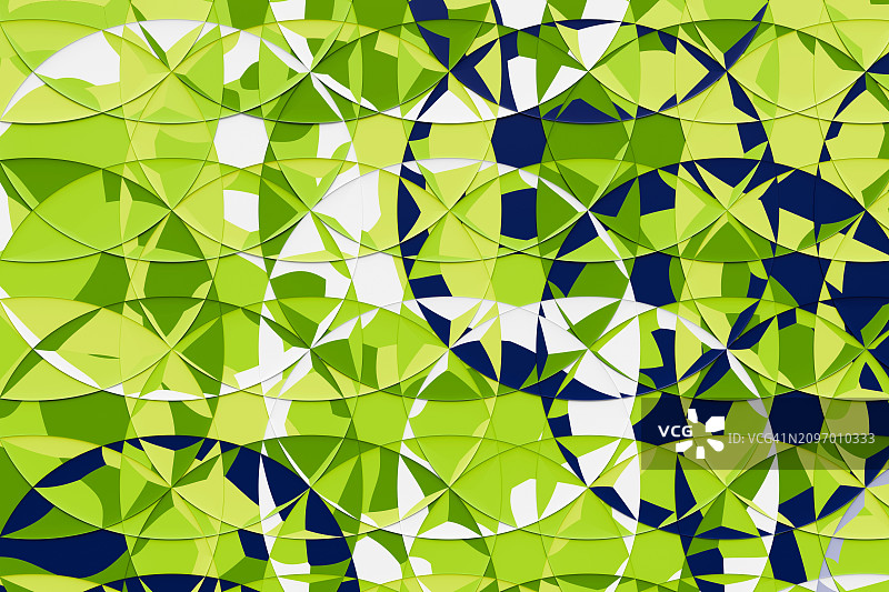 带有重叠圆圈的热带图案背景图片素材