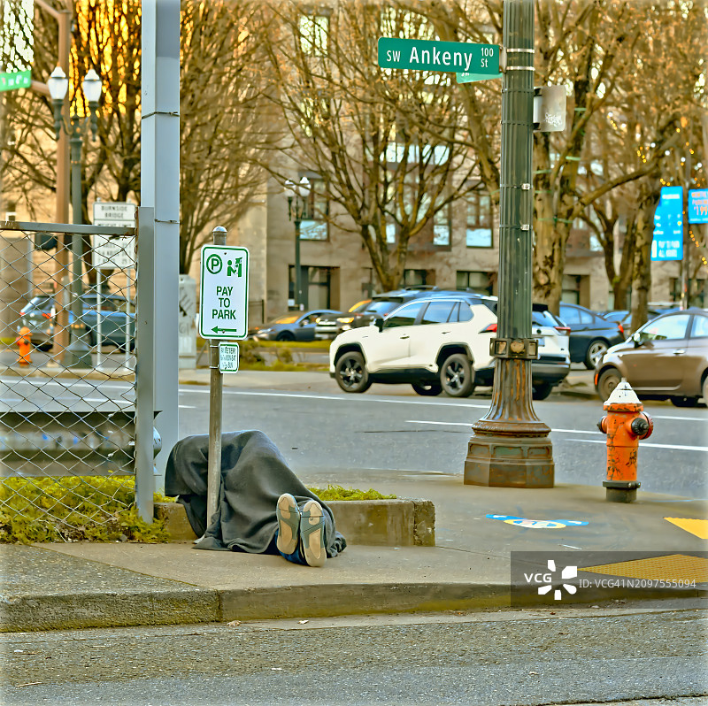 波特兰无家可归现象图片素材