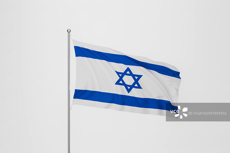 以色列国旗，白色背景图片素材