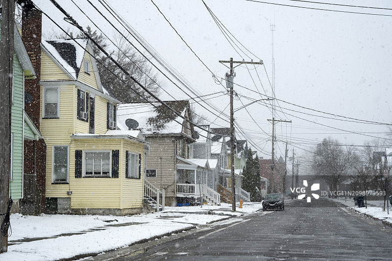 巴达维亚的降雪天气图片素材