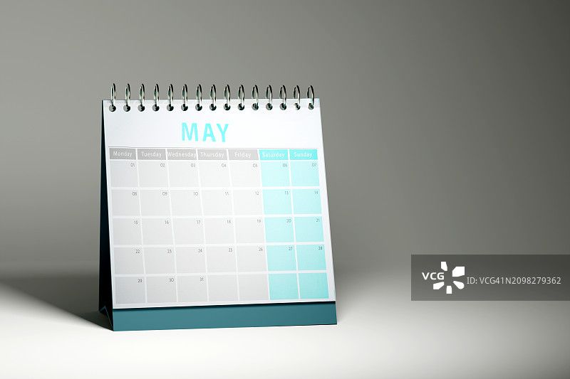 空白五月日历图片素材
