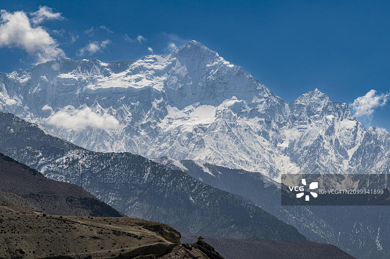 尼泊尔木斯塘王国安纳布尔纳山脉图片素材