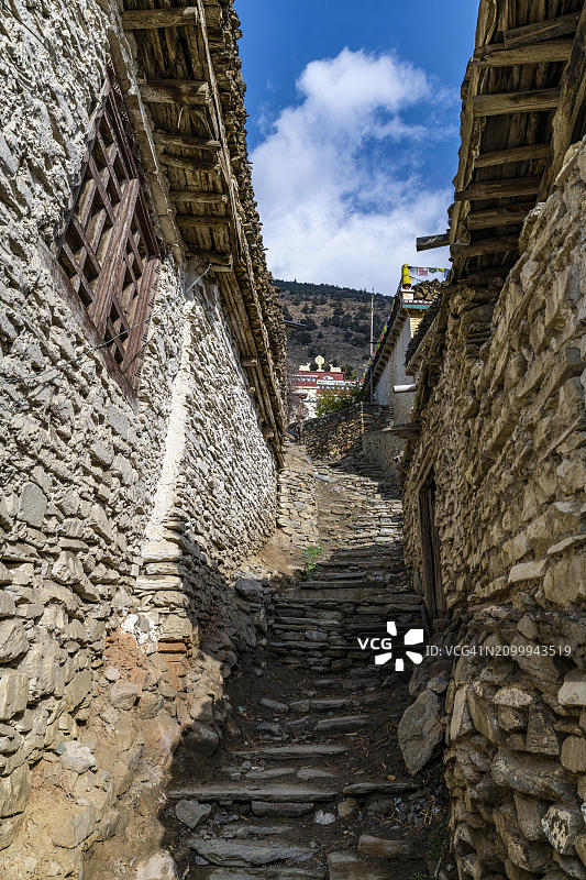 尼泊尔琼森宗索姆的马尔法古村落，亚洲图片素材