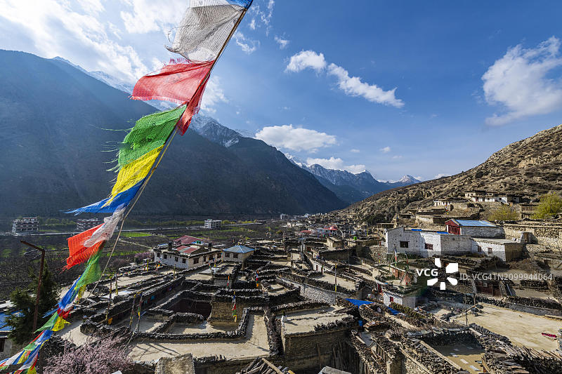 尼泊尔琼森宗索姆的马尔法古村落，亚洲图片素材