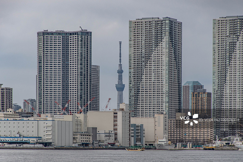 日本东京海边住宅区图片素材