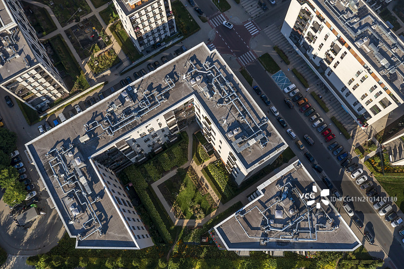 公寓楼顶视图图片素材