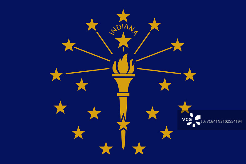 印第安纳州州旗图片素材