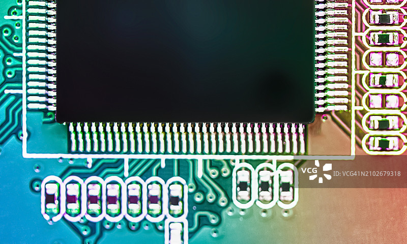 电脑芯片特写图片素材