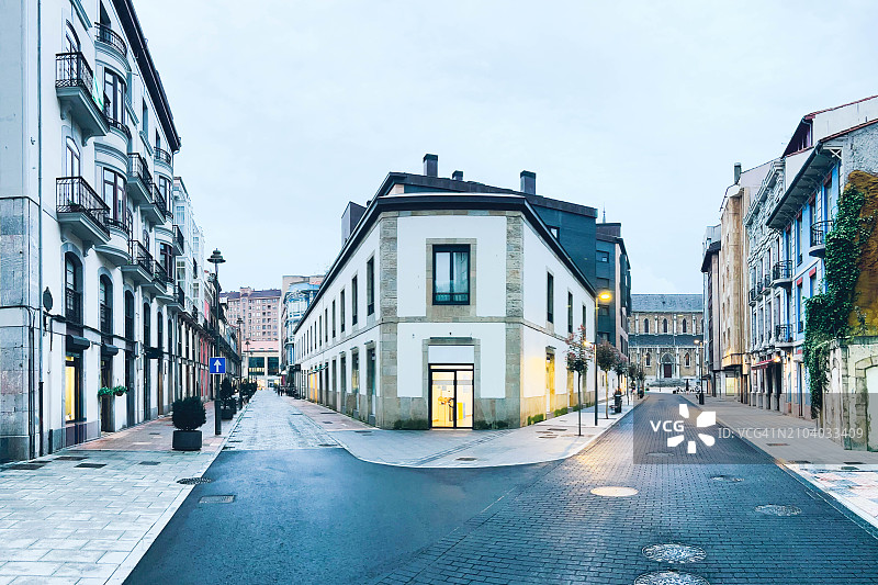 欧洲城市黄昏景色图片素材