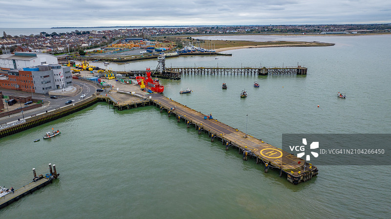 哈维奇火车轮渡泊位图片素材