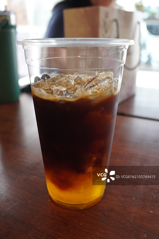 柚子黑咖啡图片素材