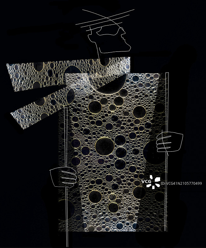 金色蕾丝毛衣和围巾图片素材