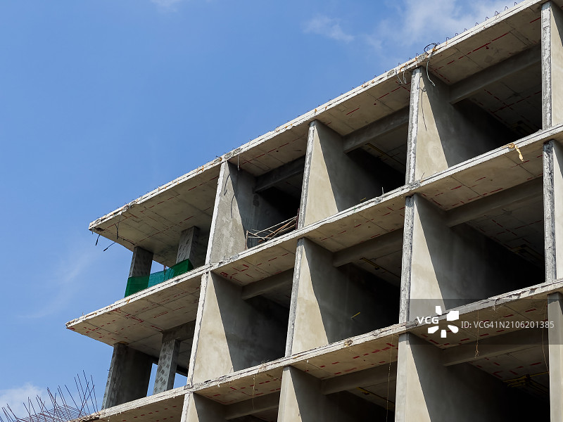 未完工的酒店建筑结构图片素材