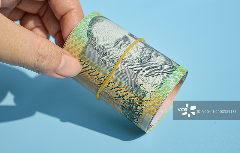 成捆的澳大利亚元图片素材