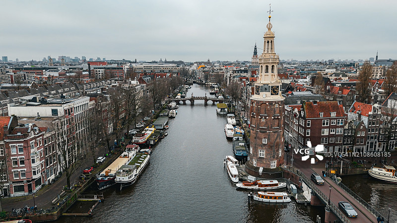 阿姆斯特丹蒙特尔班塔鸟瞰图图片素材