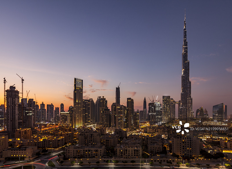 阿联酋迪拜城市天际线图片素材